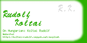 rudolf koltai business card